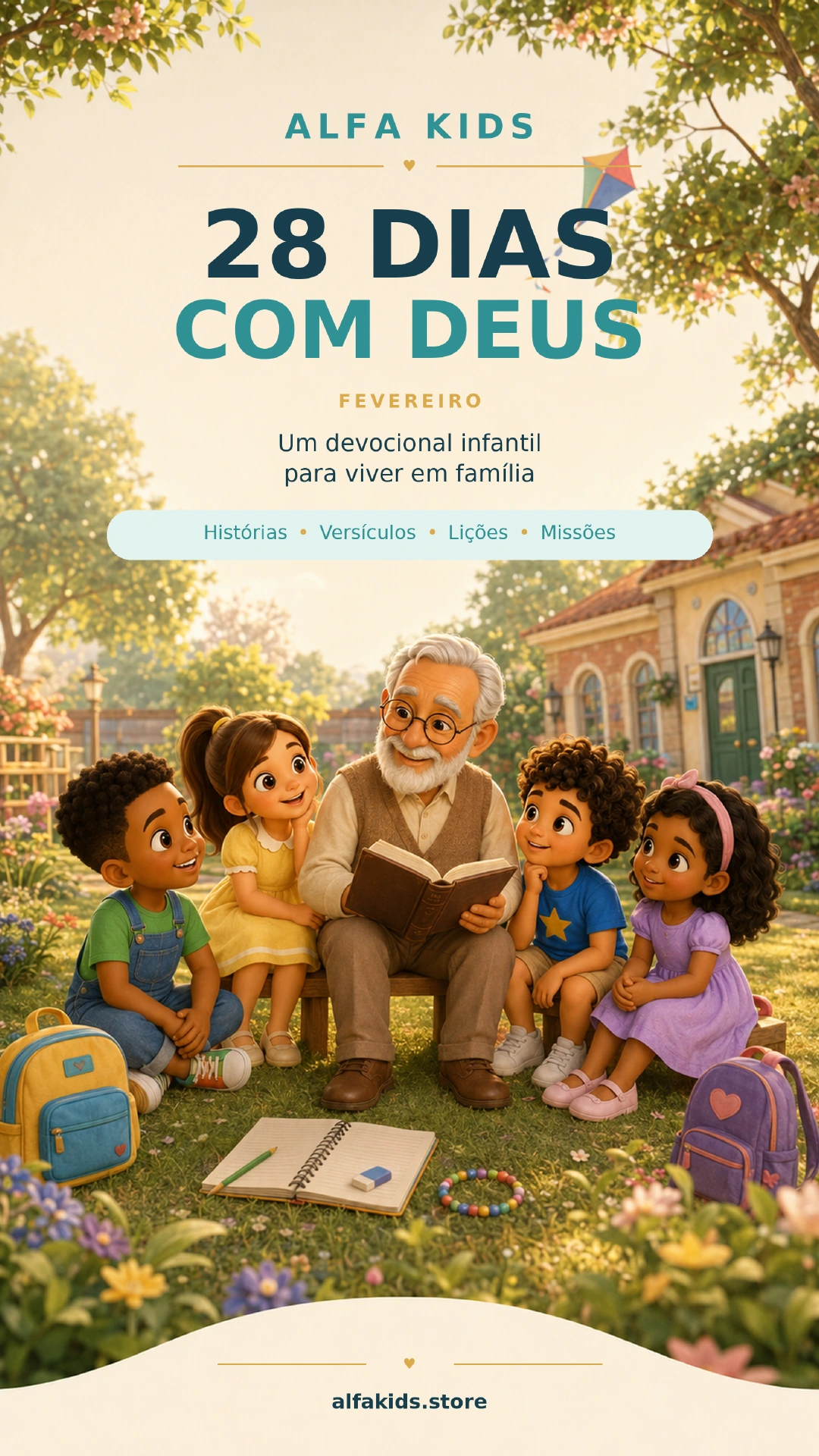 Capa do Book Alfa Kids de Fevereiro