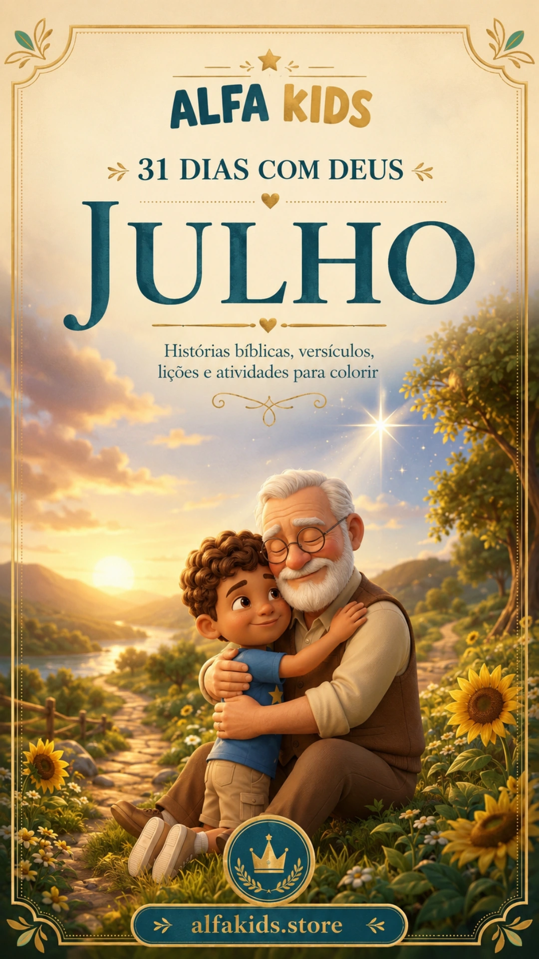 Capa do Book Alfa Kids de Julho