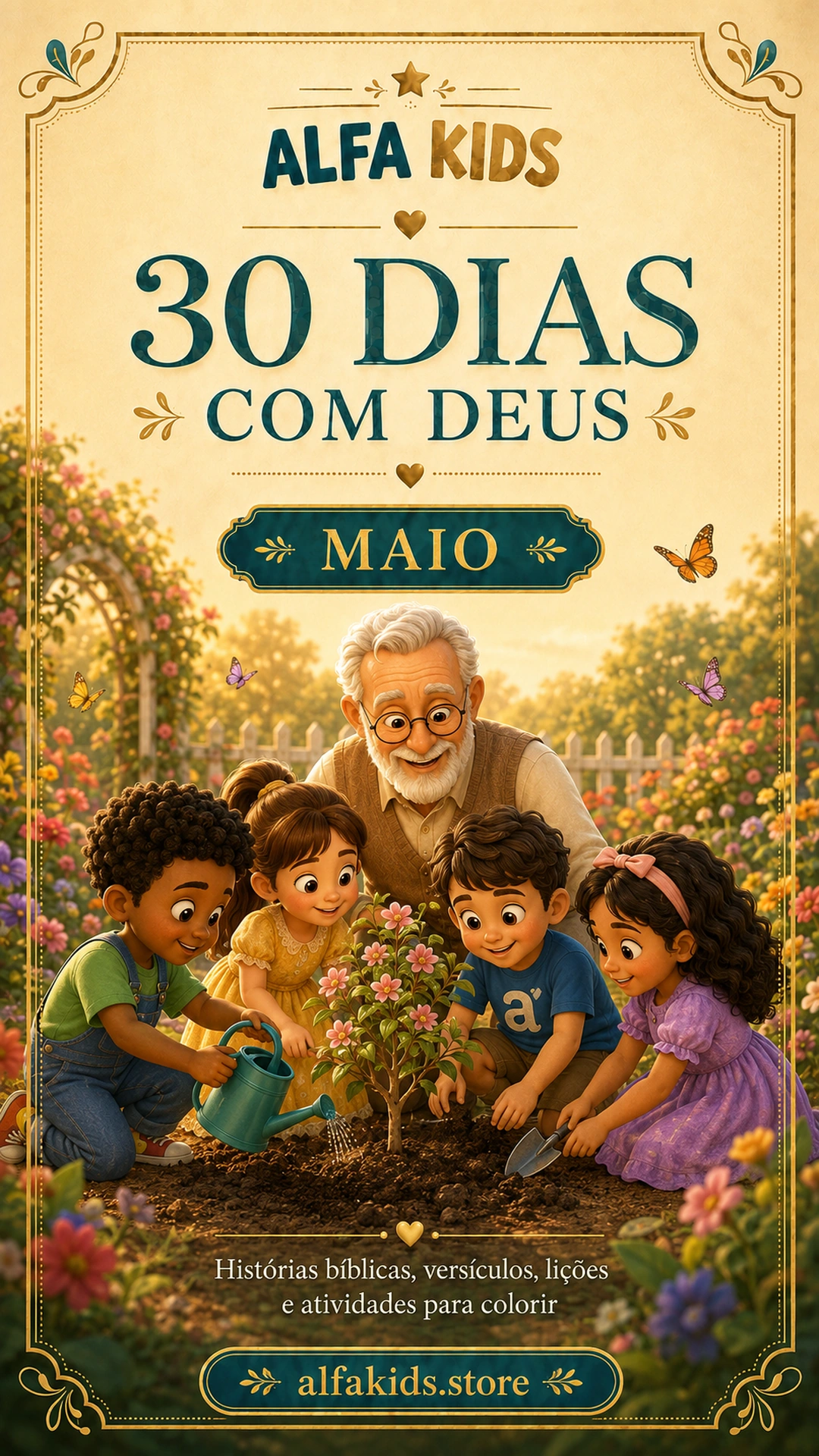 Capa do Book Alfa Kids de Maio